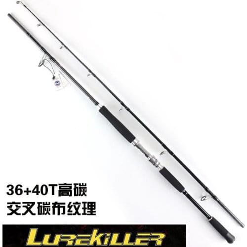 Lurekiller 2.4m Strong Hard Jigging Rod Deep Sea Fishing Rod Fuji Guide GT Popping Rod Ocean Boat Big Game Saltwater Fish Rod