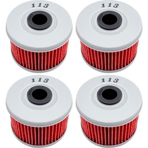 4pcs Oil Filter For Honda ATC250 SX 1985-1987 ATC350X 1985 1986 TRX200 D FOURTRAX 1990-1997 TRX250X TRX250 X 1989 1990