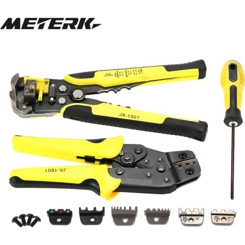Meterk Multifunction Crimping Tools 4 In 1 Wire Crimper Emgineering Ratchet Terminal Wire Stripper Cable Cutter Hand Tools Set