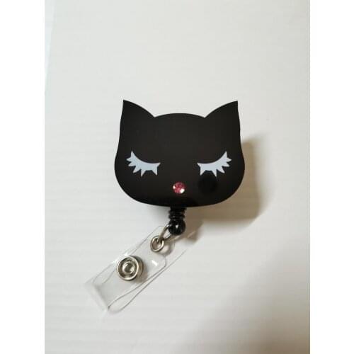 Cute Retractable ID Badge Reel metal clip 5PCS/LOT