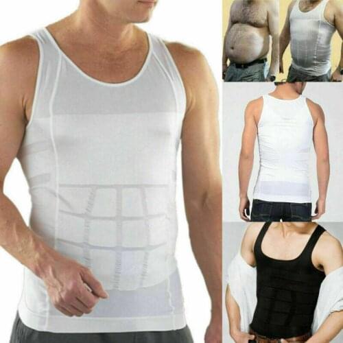 Fashion Sexy Mens Body Shaper Compression Vest Shirt Elastic Slim Tank Top Corset Shapewear Plus Size