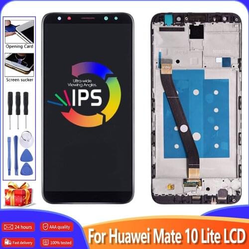 AAA Quality For Huawei Mate 10 Lite LCD Display With Touch Screen Digitizer Replacement Assembly For Mate 10 Lite LCD+Frame
