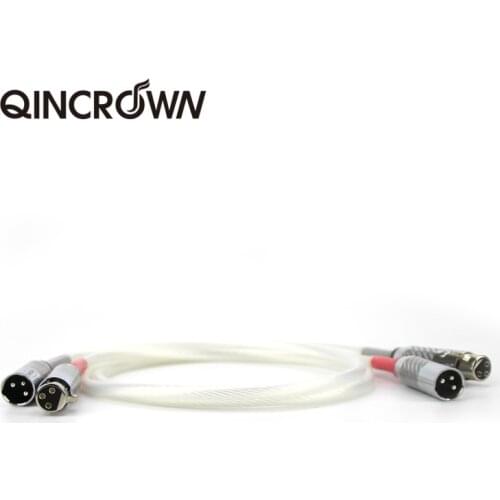 A pair of 5N single crystal silver-plated XLR male to XLR female plugs with high fidelity audio cables