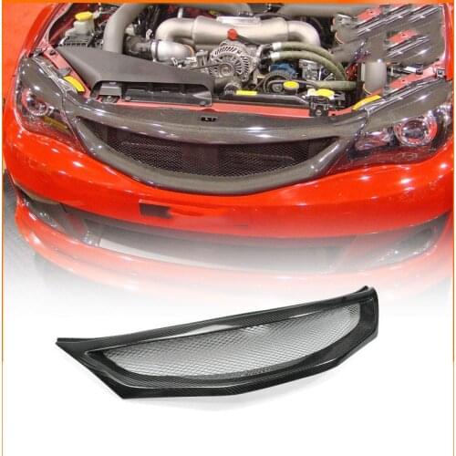 Real Carbon Fiber Front Grille For 2004-2017 Subaru WRX STI VA Black Mesh Grill