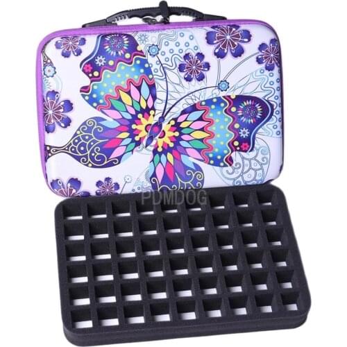 60/70/80 grid empty packaging diamond painting box tool container storage box carrying portable butterfly bag zipper (no bottle)