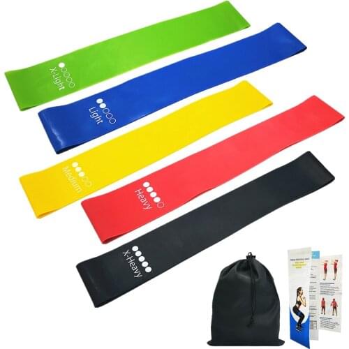 Mi Band 5 Resistance Loop Bands Set Natural Latex Workout Band Sport Gym Equipment for Home Fitness Strength Training Pilates