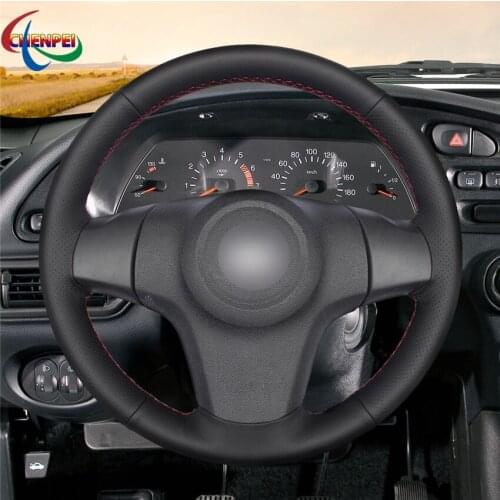 DIY Hand-Stitched Anti-Slip Black Leather Car Steering Wheel Cover For Chevrolet Niva 2006-2014 Car Interior Accessories