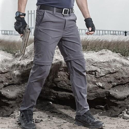 Detachable Outdoor Tactical Quick Dry Pants Men Tactical Trousers Summer Light Breathable Fishing Pants Elastic Men Hiking Pants