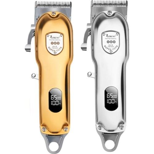 Hair Trimmer Rechargable Metal Clippers Electric Barber Hair Clipper Men Cordless Powerful Hair Cutting Machines Professional