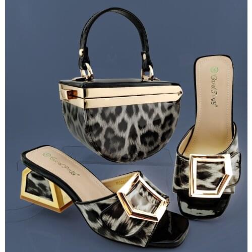 Italian Shoes and Bags To Match Shoes with Bag Decorated with Rhinestone Shoes and Bag Set African Sets 2019 Party Shoe MM1077