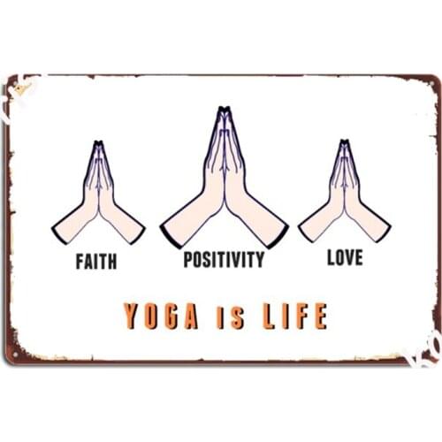 Yoga Is Life Metal Signs pub Garage Club Designing Garage Decoration Tin sign Posters
