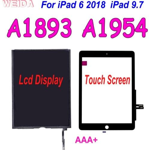 9.7" For iPad6 iPad 6 2018 A1893 A1954 LCD Display Touch Screen Digitizer Front Glass Panel For iPad 9.7 2018 LCD Replacement