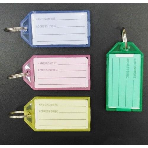 1PC Candy Color Colours Plastic Renovate Marking number Classification Baggage Tag Office Hotel Key Chain Seaside Wedding