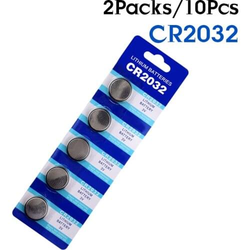 YCDC 10Pcs CR2032 Button Battery 5004LC ECR2032 DL2032 Coin Cell For Watch Motherboard Toy Disposable Coin Cell Batteries