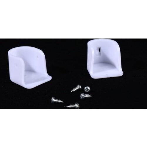 10PCS Platic Wall-mounted Curtain Pole Holder Thickened Drapery Curtain Rod Bracket Accessory (White)