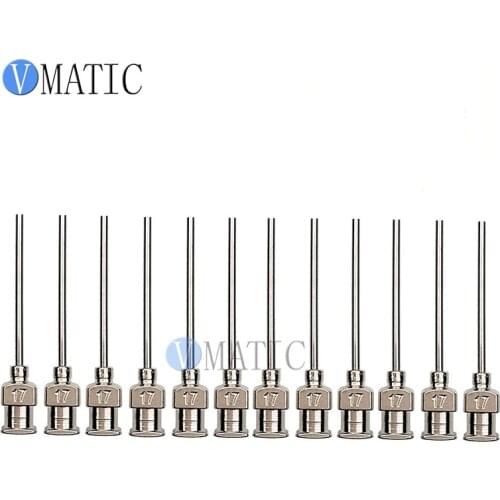 Free Shipping 12Pcs 1 Inch Tip Length 17G Metal Stainless Steel Needles