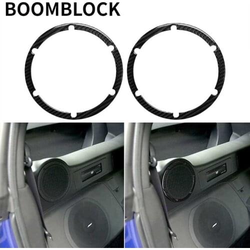 2pcs Carbon Fiber Rear Speaker Frame Cover Auto For Nissan 350z 2006 2007 2008 2009 Only Hard Top Horn Ring Rear Speaker Cover