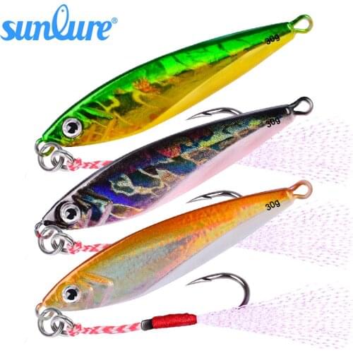 2018 7PC Jigging Lead Fish 14G-30G Metal Fishing Lure with Nepal Hooks Wobbler Artificial Hard Bait 5.6cm-7.2cm Lead Fish Set