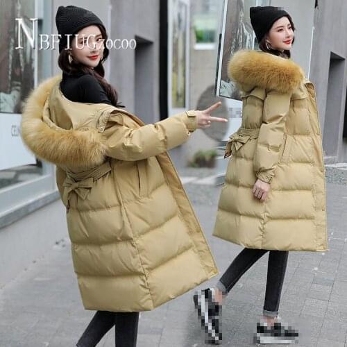 2020 Winter New Korean Women Parkas Long Style Plus Size Slim Thick Female Outwear