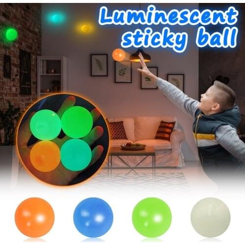 2021Hot Sale Stick Wall Ball Stress Relief Ceiling Ball Squash Ball Globbles Decompression Sticky Target Ball Ceiling Light Toys