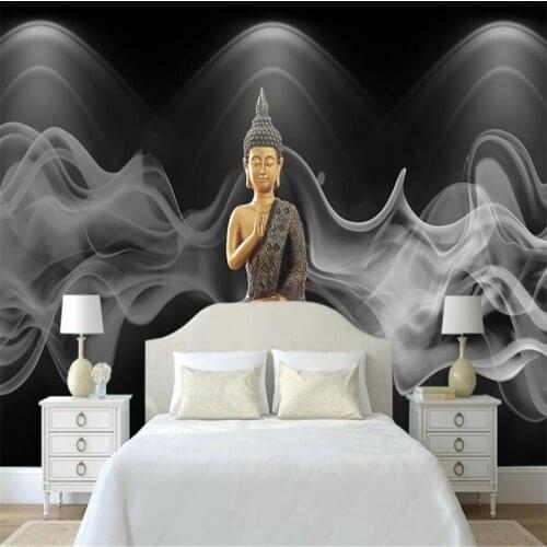 Milofi custom 3D wallpaper mural Zen Buddhist background wall decoration painting living room bedroom decoration painting wallpa