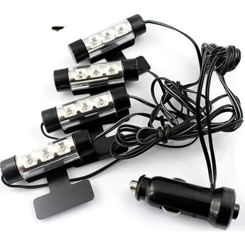 LSlight Auto parts 4 1inch Soles Ambient Light Car LED mood light interior decorative lights interior foot lights car styling
