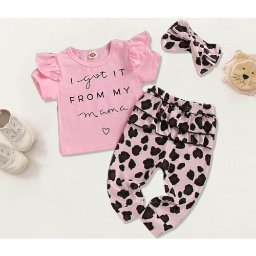 Free Shipping 2010 Valentines Day Infant Baby Girl Kid Top Trousers Pants Headband Clothes