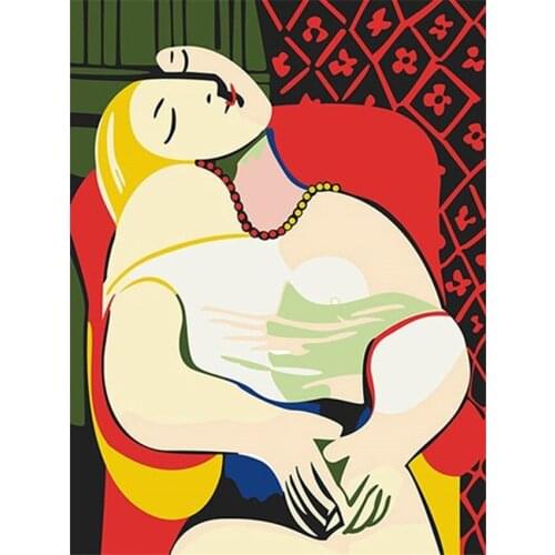 DIY Digital Painting By Numbers Picasso oil painting mural Kits Coloring Wall Art Picture Gift frameless