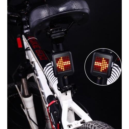 INBIKE Bicycle Light Automatic Dirction Indicator Taillight USB Charging Mountain Bike Safety Warning Light bisiklet aksesuar