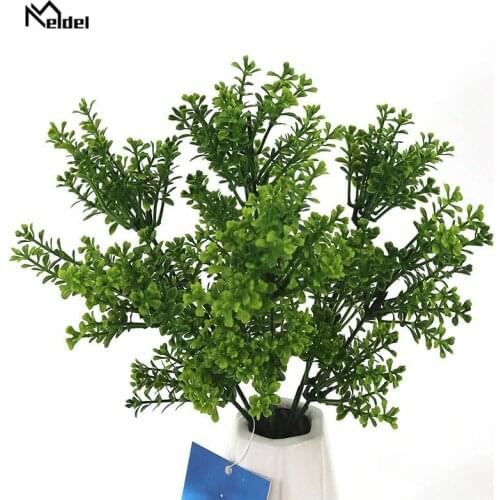 Meldel Artificial Plant Milan Grass Engineering Green Spot Fence Flower Arrangement Simulation Grass Plastic Leafy Wall Material
