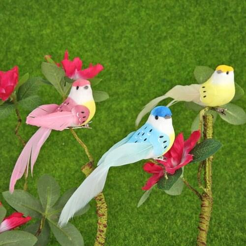 12pcs/set Artificial Simulation Foam Feather Birds Home Ornaments Crafts Decor