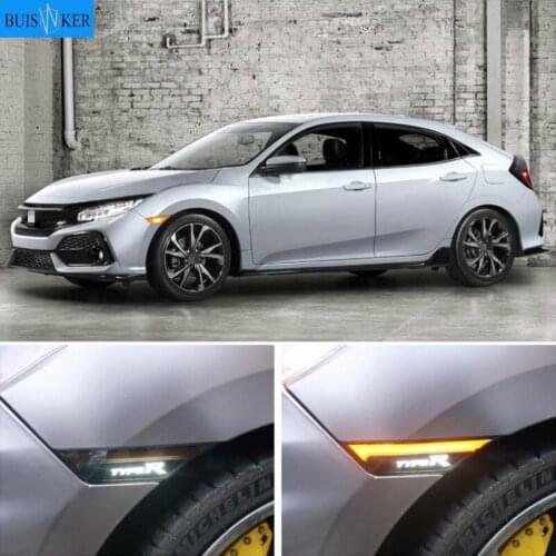 Fender Light LED Turn Signal Light Running Lamp For 2016 2017 2018 2019 2020 Honda Civic