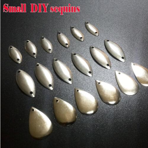 HOT small fishing lure sequins willow spinner blades smooth DIY lure bait tackle 50pcs/lot