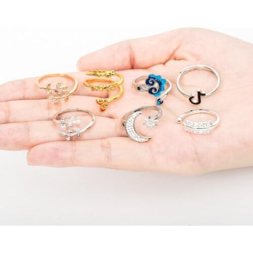 Hot Sale Mixed Syle New Popular Fashion Opening Rings for Women Temperament Rings Exquisite Jewelry Accessories