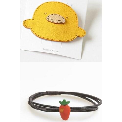 Cute Little Yellow Duck Hairpin Patch Clip Bb Clip Side Clip Ponytail Broken Hairpin Carrot Tie Hair Rope Hair Accessories