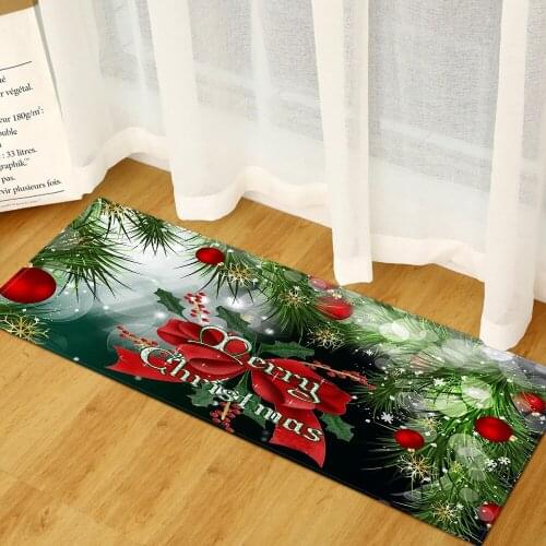 Cartoon Christmas Entrance Doormat Tree Cute Santa Snow Elk Printed Carpets Xmas Living Room Bedroom Area Rugs Kitchen Floor Mat
