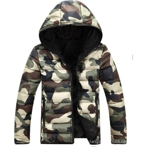Thintenda Mens Winter Jacket 2017 Brand Casual Warm Winter Coat For Man Hooded Camouflage Mens Jackets And Coats Thick Parka Men