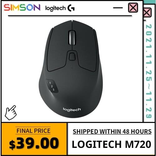 Logitech M720 Wireless Mouse 2.4GHz Bluetooth 1000DPI Gaming Mice Unifying Dual Mode Multi-device Office Gaming Mouse For PC