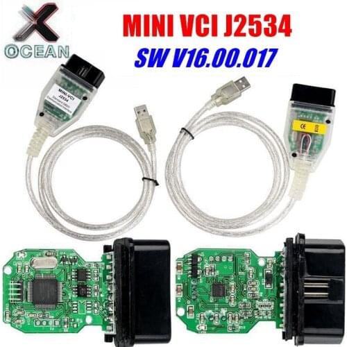 Newest version V15.00.028 MINI VCI Interface FOR TOYOTA TIS Techstream minivci FT232RQ FT232RL Chip J2534 OBD2 diagnostic tool