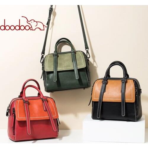 New arrivals women vintage panelled 2colors pu totes handbags with long strap can cross body bag D7148
