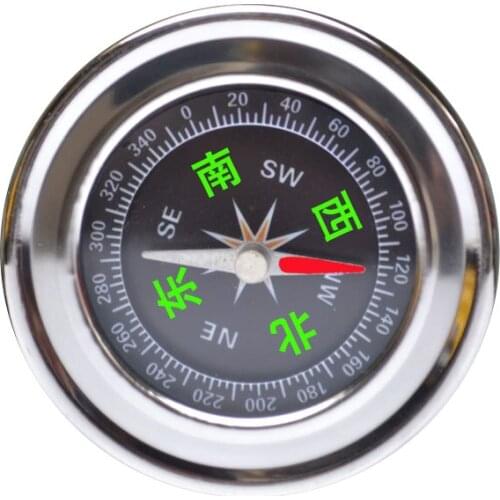 New Metal Precise Compass Stainless Steel Large Compass Portable Compass Navigation Hiking Camping Outdoor Activities