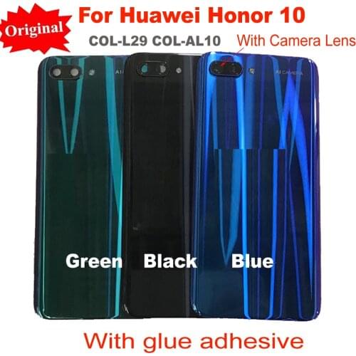 Original Best Glass Battery Back Cover with Camera Frame Rear Door Housing Case For Huawei honor 10 honor10 with adhesive