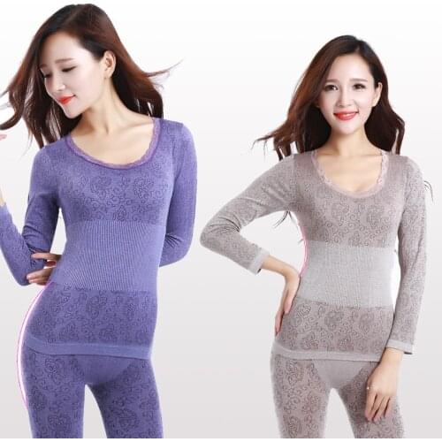 2020 New Hot-selling Home Modal Sleepwear Waist Slim Seamless Beauty Care Clothing Thermal Underwear Women Long Johns