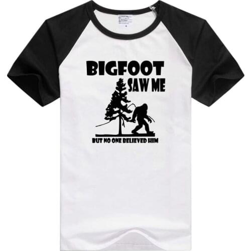 Bigfoot saw me short sleeve casual men T-shirt Comfortable Tshirt tee funny design GA254
