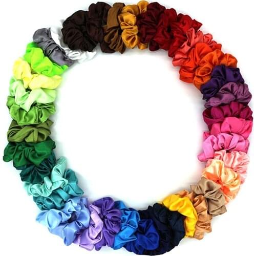 Multicolor Hair Accessories Jewelry Large Intestine Ring New Korean Version Of Satin Fabric Elastic Hair Ring Hair Rope