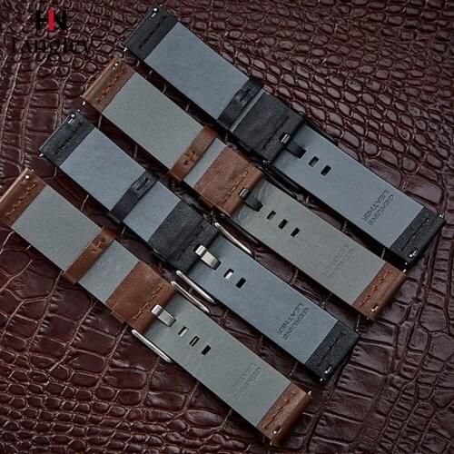 Watch Band For Samsung Gear S3 Genuine Leather First layer cowhide Watchbands For Men Women Watches Accessories High Quality