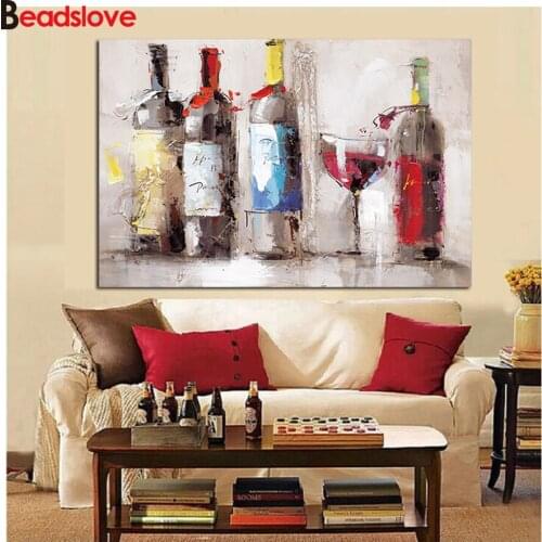 Romantic Red Wine Goblet Dancing Diamond Embroidery Diamond Mosaic sale DIY Diamond Painting ull 5D Square/Round Rhinestone