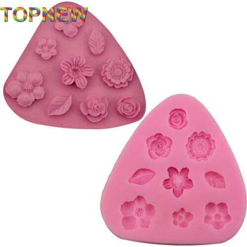 Leaves and Flowers Silicone Mold Fondant Cake Decorating Baking Tools 2409