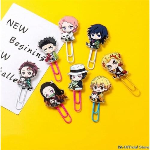1pc Cute Bookmarks Anime Figure Paper Clips Page Holder Teacher Student Stationery School Office Supply for Kids Gift