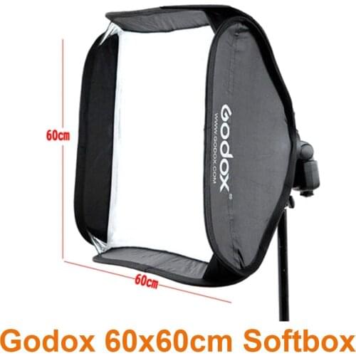 Godox Softbox 60x60cm Diffuser Reflector for Speedlite Flash Light Professional Photo Studio Camera Flash Fit Bowens Elinchrom